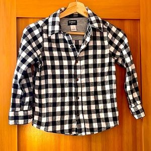 Plaid boys button up